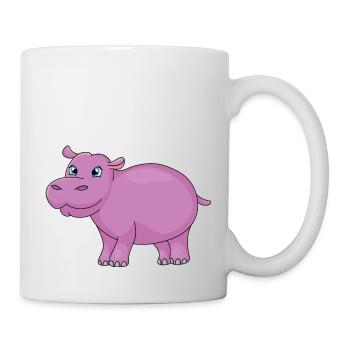 hippo cartoon - Mug blanc - blanc - Droite