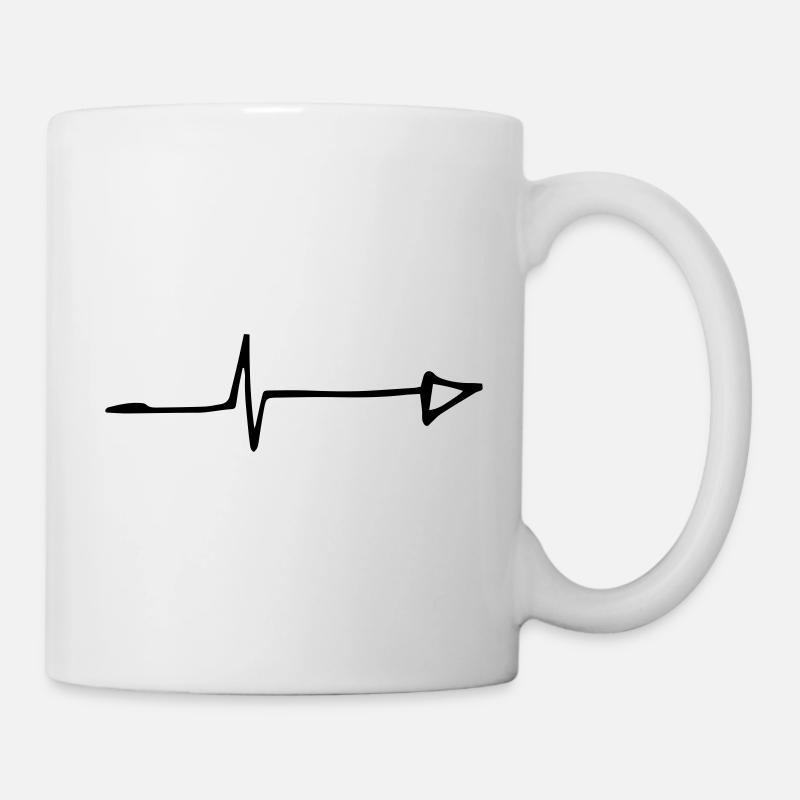 pfeil rechts herzschlag pfeile - Tasse - Weiß