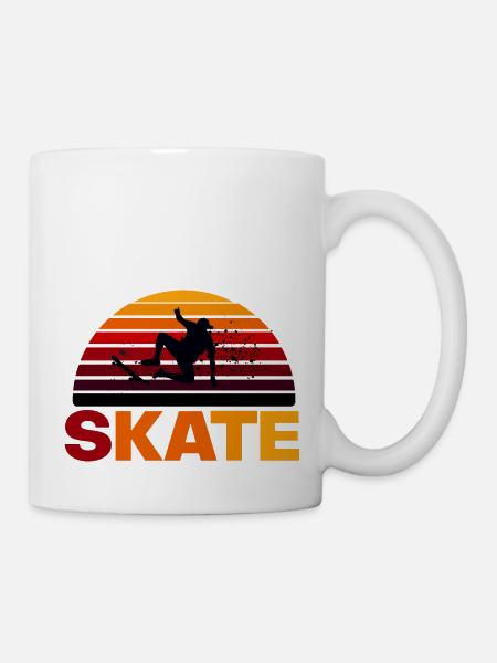 skate - Tasse - Weiß