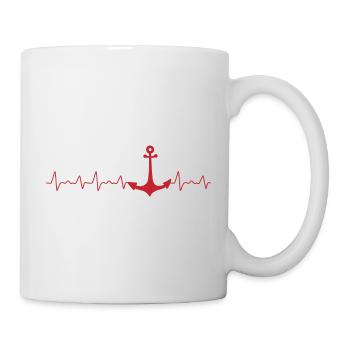 Anchor puls North Sea saying gift lake - Mug - white - Right