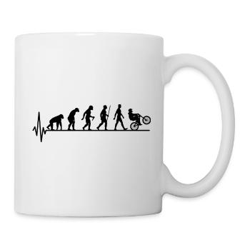 Puls vélo cadeau cycliste Downhill - Mug blanc - blanc - Droite
