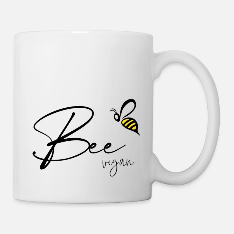 Bee vegan - Tasse - Weiß