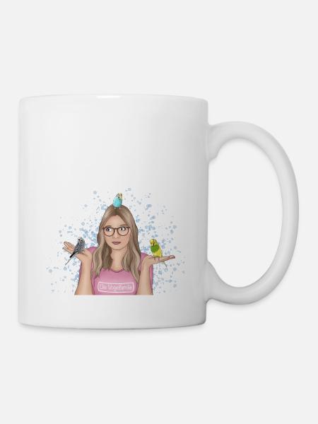 "Die Vogelfamilie" Merch - Tasse - Weiß