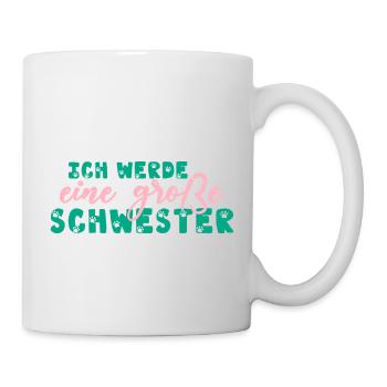 Ich Werde Eine Große Schwester Pfote Tatzen Kinder - Tasse - Weiß - Rechts