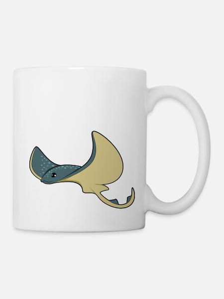 Stachelrochen - Tasse - Weiß