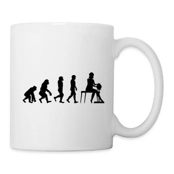 Pottery Ceramics Künstler Potter Evolution Humor - Tasse - Weiß - Rechts
