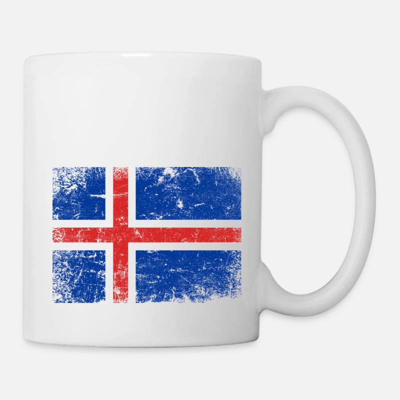 Islande Drapeau Iceland Islands - Mug blanc - blanc