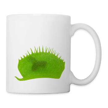 Venusfliegenfalle mit Fliege - Tasse - Weiß - Rechts