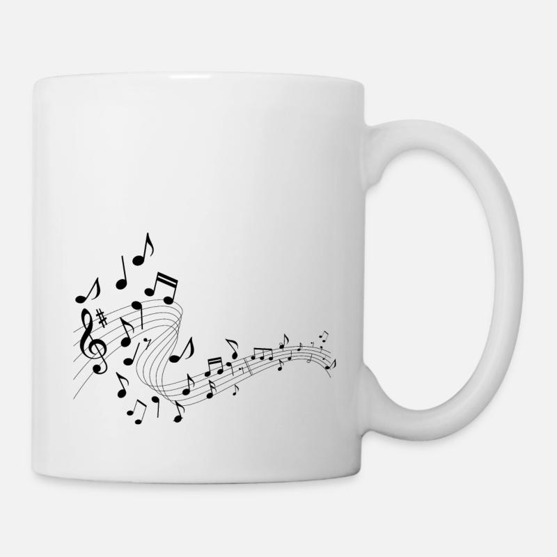 Notes de musique - Mug blanc - blanc