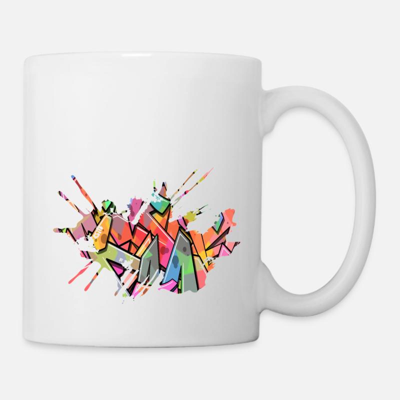 Style graffiti Splash hip hop couleurs peintre couleur - Mug blanc - blanc