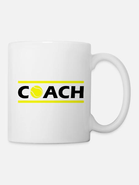 tennis coach - Mug blanc - blanc