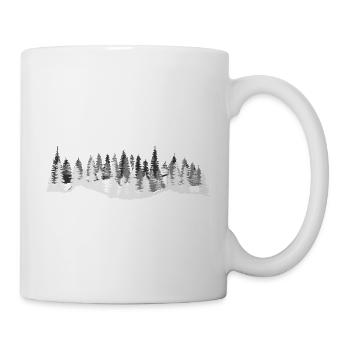 Wald Minimalistisch Natur Naturliebhaber Outdoor - Tasse - Weiß - Rechts
