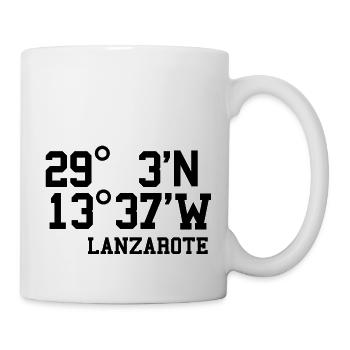 Lanzarote Kanaren Kanarische Inseln Urlaub - Tasse - Weiß - Rechts