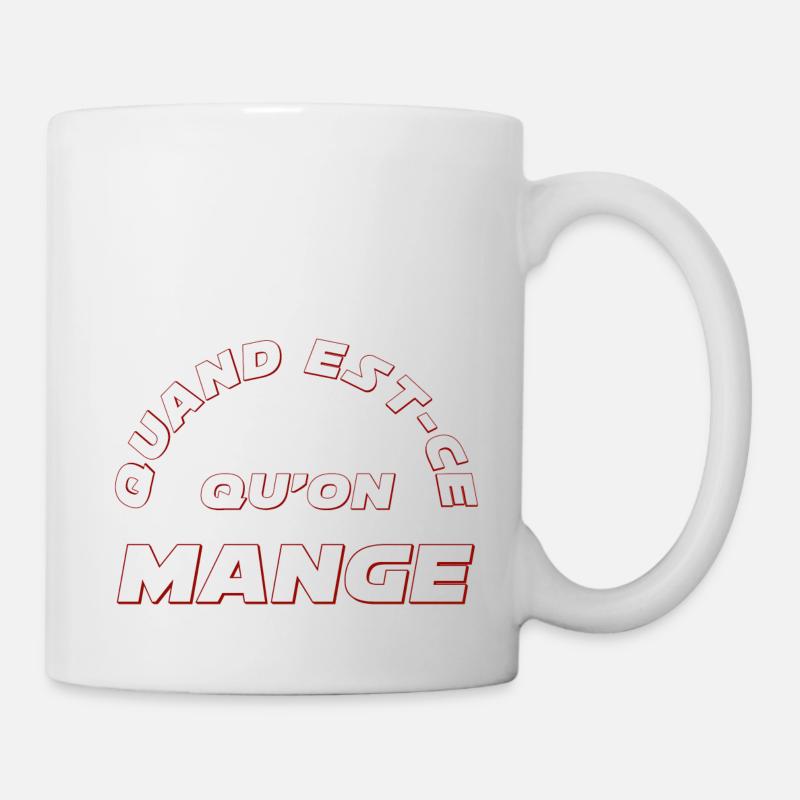wenn man isst - Tasse - Weiß