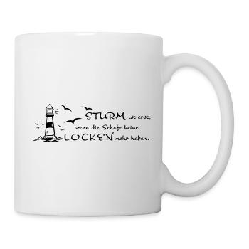 Sturm und Locken - Tasse - Weiß - Rechts