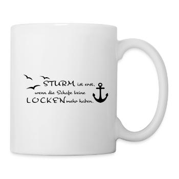 Sturm und Locken - Tasse - Weiß - Rechts