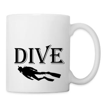Diving Dive tauchen - Tasse - Weiß - Rechts