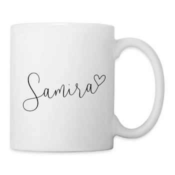 Samira Nom Prénom Jour - Mug blanc - blanc - Droite