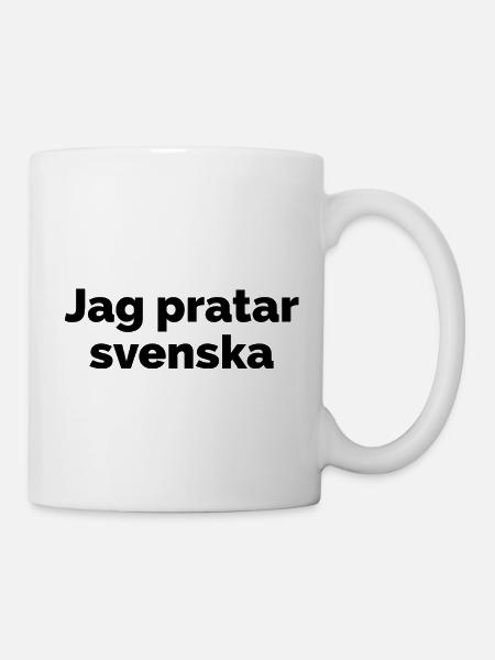 Ich spreche Schwedisch, schwedische Sprache Spruch - Tasse - Weiß