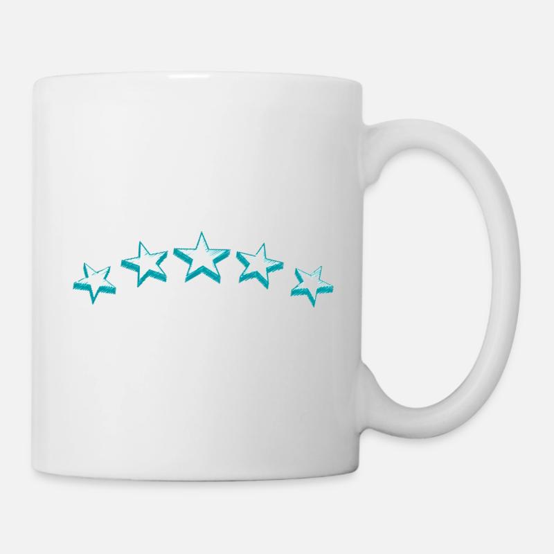 Étoiles turquoise - Mug blanc - blanc