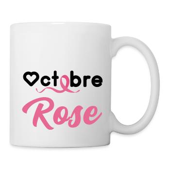 Octobre rose cadeau cancer du sein - Mug blanc - blanc - Droite