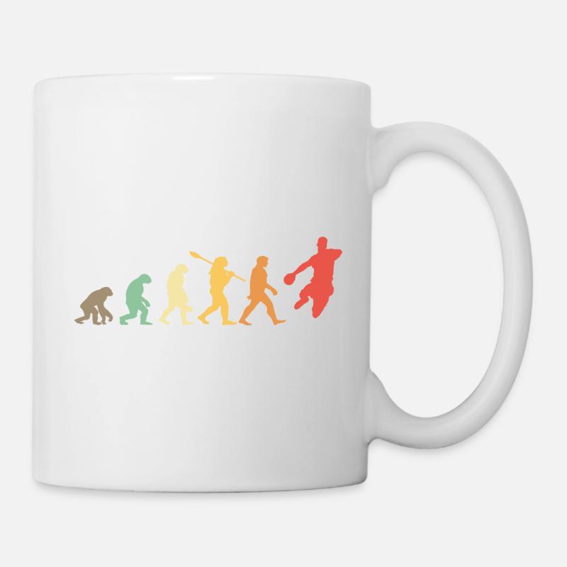 Handball Évolution Cadeau Vintage Joueur handball - Mug blanc - blanc