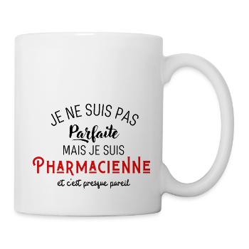 Pas parfaite mais pharmacienne - Mug blanc - blanc - Droite