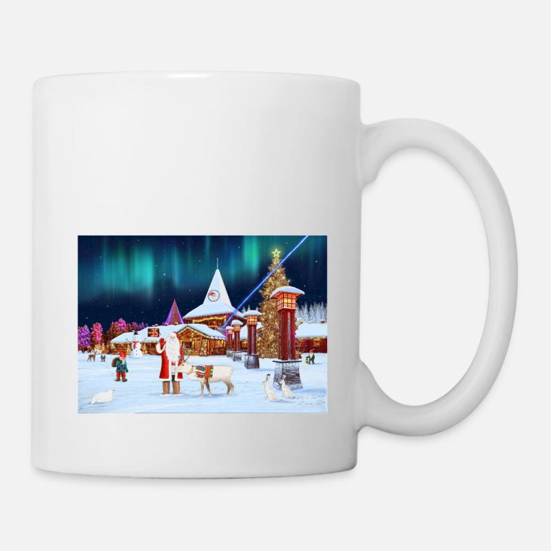 Bureau du Père Noël, Rovaniemi Finlande - Mug blanc - blanc