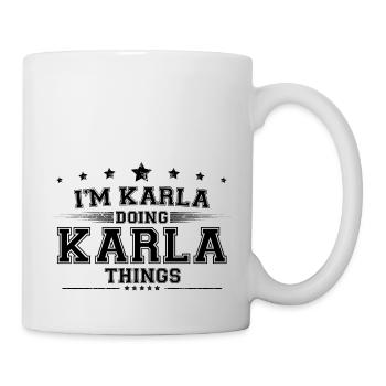 i’m Karla doing Karla things - Mug - white - Right