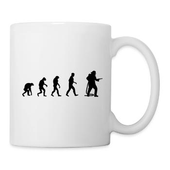 Feuerwehrmann Evolution Freiwillige Feuerwehr - Tasse - Weiß - Rechts