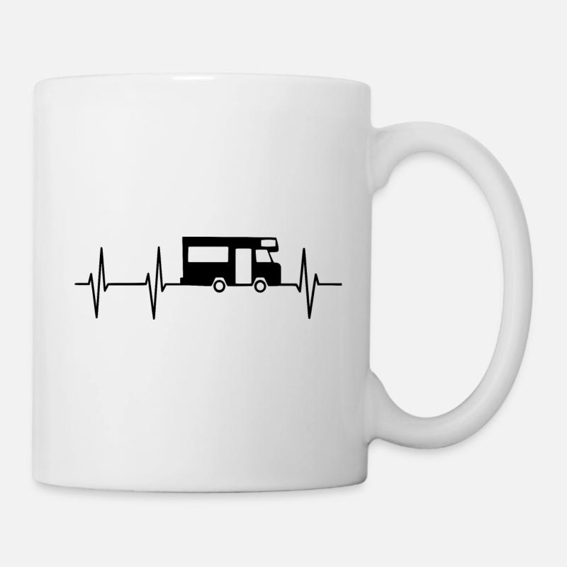 Wohnmobil Herzschlag Camper Herzfrequenz - Tasse - Weiß