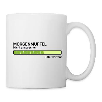 Morgenmuffel nicht ansprechen ausschlafen zu früh - Tasse - Weiß - Rechts
