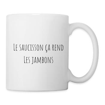 Idée cadeau homme humour saucisson - Mug blanc - blanc - Droite