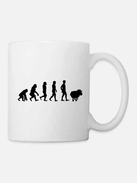 evolution mouton cadeau anti-système complotiste - Mug blanc - blanc