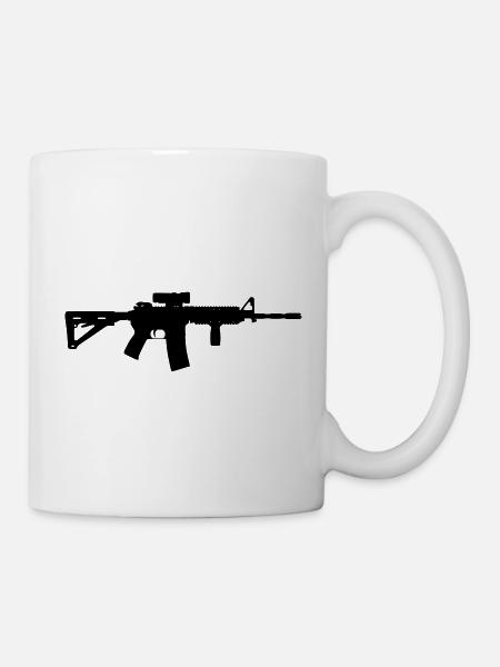 ar15 rifle m4 tactical - Tasse - Weiß