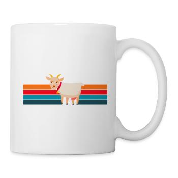 chèvre retro - Mug blanc - blanc - Droite