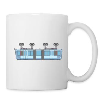 Schwebebahn kurz - Tasse - Weiß - Rechts