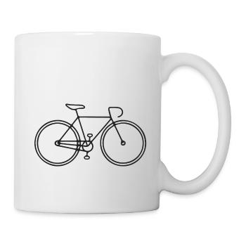 bike fahrrad fixie rad drahtesel - Tasse - Weiß - Rechts