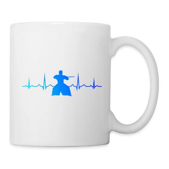 Aikido Herzschlag Aikidoka Herren Jungen - Tasse - Weiß - Rechts