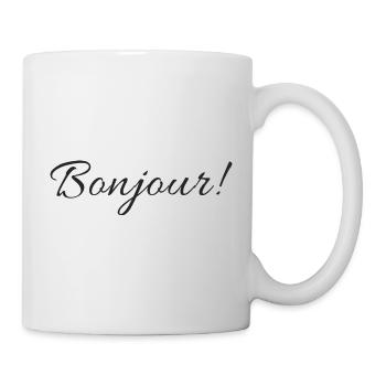 Conception de texte Bonjour - Mug blanc - blanc - Droite