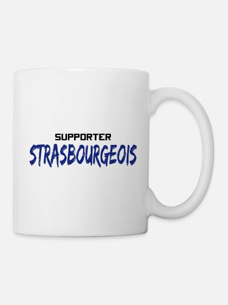 Supporter Strasbourgeois - Fan de sport Strasbourg - Mug blanc - blanc