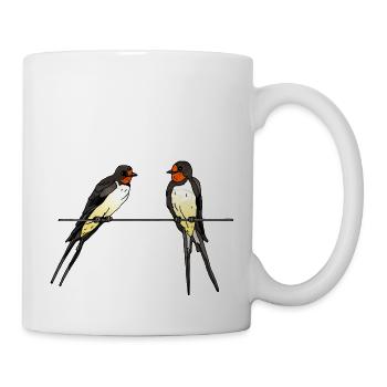 Vögel - Tasse - Weiß - Rechts