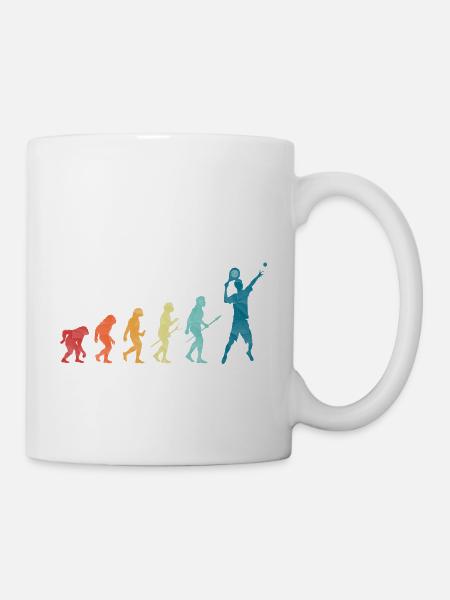 padel evolution padel tennis drôle raquette - Mug blanc - blanc