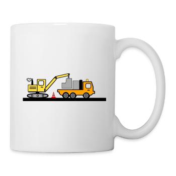 Bagger - Tasse - Weiß - Rechts