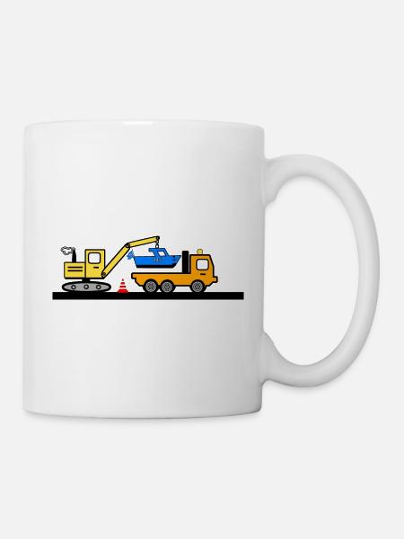 Bagger - Tasse - Weiß