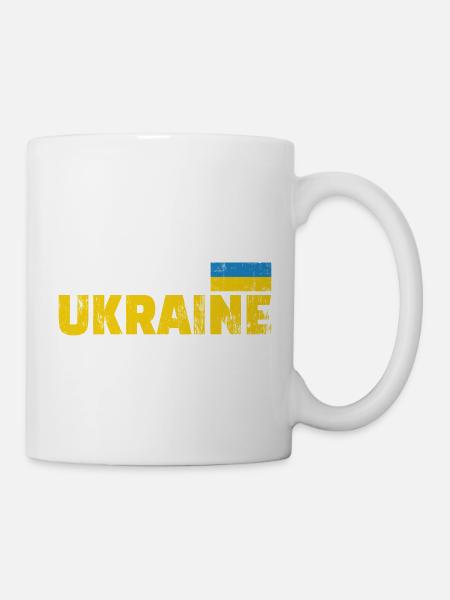 ukraine fahne - Tasse - Weiß