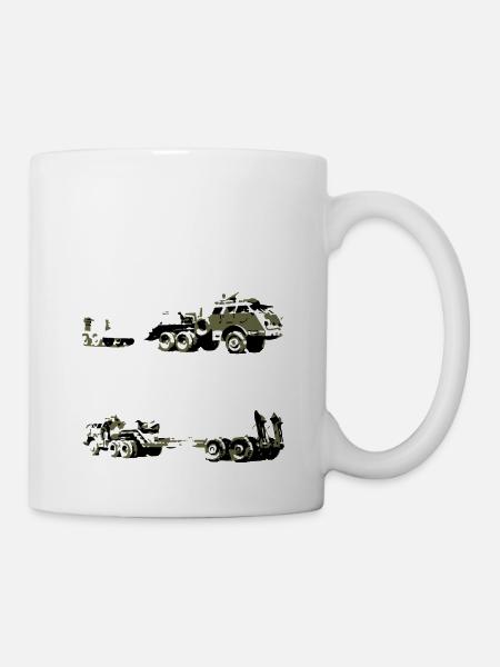 AVM Dragon Wagon M25 TANK TRANSPORTER US Seconde Guerre mondiale - Mug blanc - blanc
