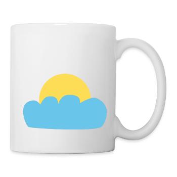 Sonne und Wolken - Tasse - Weiß - Rechts