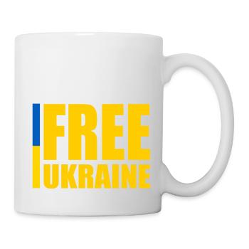 Free ukraine - Tasse - Weiß - Rechts
