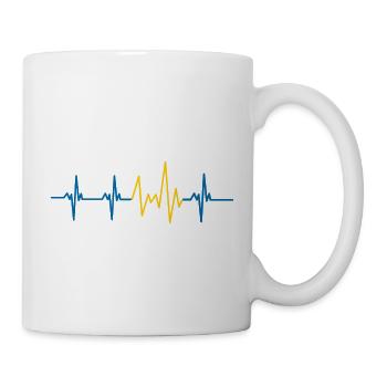 battement de cœur suède - Mug blanc - blanc - Droite
